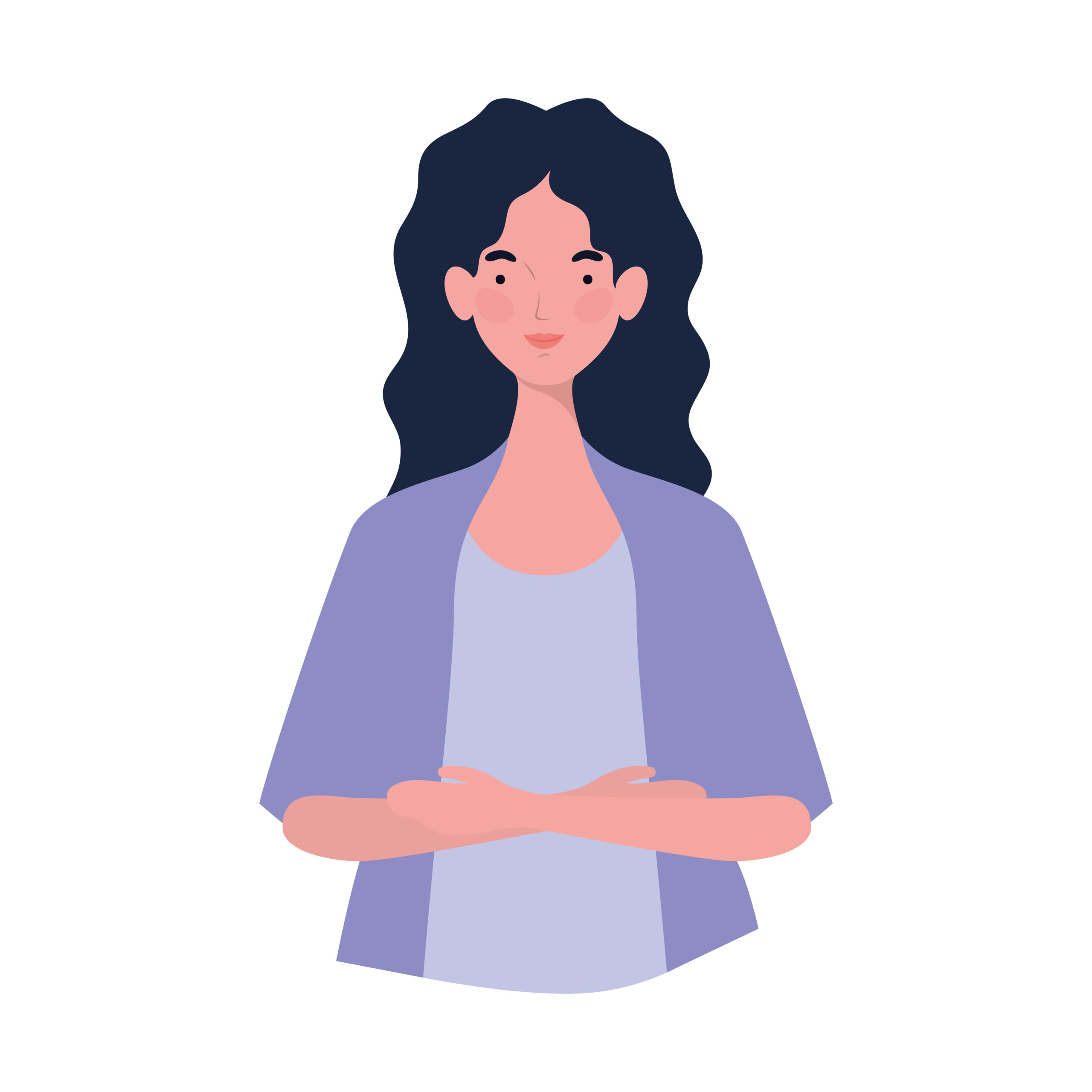 young woman on white background vector illustration design
